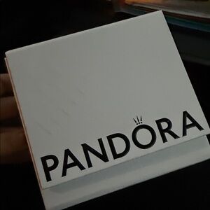 Pandora White and Pink Bag with Black Handles